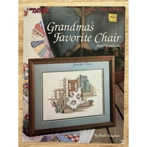 Leisure Arts GRANDMA'S FAVORITE CHAIR Cross Stitch Leaflet Paula Vaughan